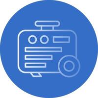 Electric Generator Gradient Line Circle Icon vector