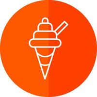 Ice Cream Line Yellow White Icon vector