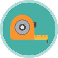 Measure Tape Flat Multi Circle Icon vector