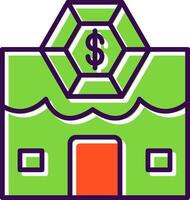 Pawn Shop filled Design Icon vector