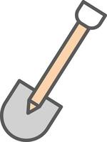 Shovel Line Filled Light Icon vector