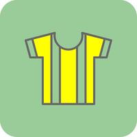 camisa lleno amarillo icono vector