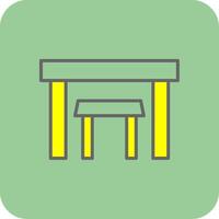 Tables Filled Yellow Icon vector