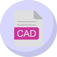 CAD File Format Flat Bubble Icon vector