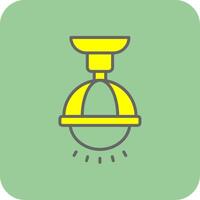 Lamp Filled Yellow Icon vector