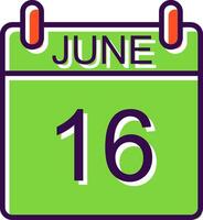 June filled Design Icon vector