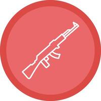 Gun Line Multi Circle Icon vector