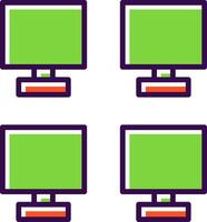 Monitors filled Design Icon vector