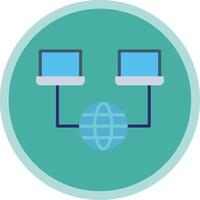 Network Flat Multi Circle Icon vector