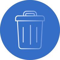 basura plano burbuja icono vector