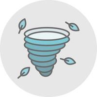 Tornado Line Filled Light Icon vector