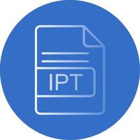 IPT File Format Flat Bubble Icon vector