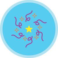 Firework Flat Multi Circle Icon vector