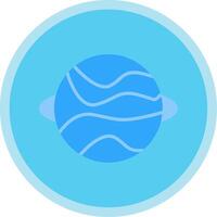 Planet Flat Multi Circle Icon vector