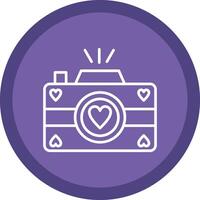 Photo Camera Line Multi Circle Icon vector