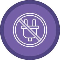 Prohibited Sign Line Multi Circle Icon vector