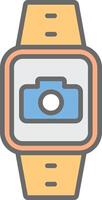 Camera Line Filled Light Icon vector