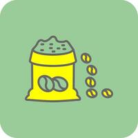 Bean Bag Filled Yellow Icon vector