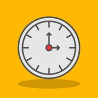 Clock Filled Shadow Icon vector