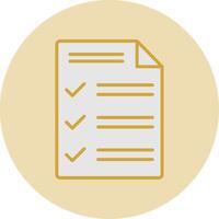 Customs Declaration Line Yellow Circle Icon vector