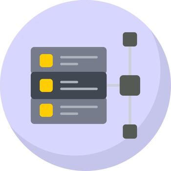 Data Stacks Flat Bubble Icon vector