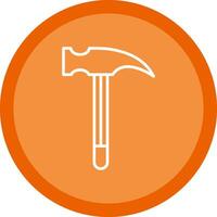 Hammer Line Multi Circle Icon vector