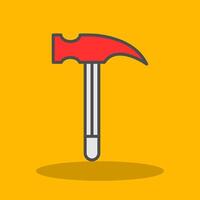 Hammer Filled Shadow Icon vector