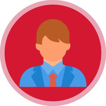 Manager Flat Multi Circle Icon vector