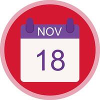 November Flat Multi Circle Icon vector