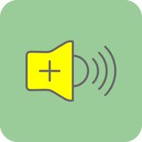 Volume Filled Yellow Icon vector