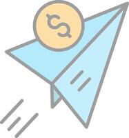 Send Money Line Filled Light Icon vector