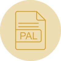PAL File Format Line Yellow Circle Icon vector
