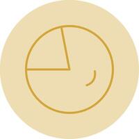 Circular Chart Line Yellow Circle Icon vector