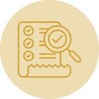 Checklist Line Yellow Circle Icon vector