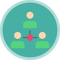 Sociology Flat Multi Circle Icon vector