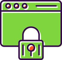 Web Security filled Design Icon vector