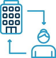 B2c Line Blue Two Color Icon vector