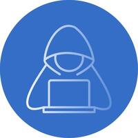 Hacker Flat Bubble Icon vector