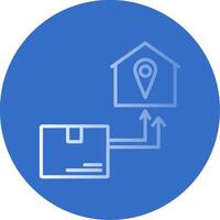 Direct Delivery Flat Bubble Icon vector
