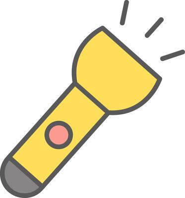 Torch Line Filled Light Icon
