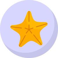 estrella de mar plano burbuja icono vector