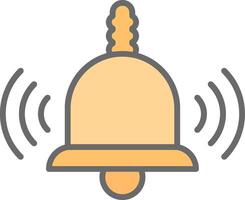 Bell Line Filled Light Icon vector