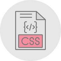 Css Line Filled Light Icon vector