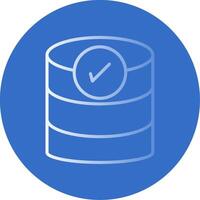 Database Flat Bubble Icon vector