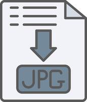 Jpg Line Filled Light Icon vector