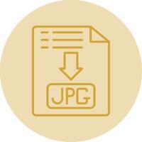 Jpg Line Yellow Circle Icon vector