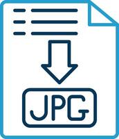 Jpg Line Blue Two Color Icon vector