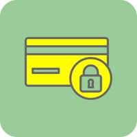 Secure Payment Glyph Gradient Corner Icon vector