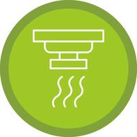 Smoke Detector Line Multi Circle Icon vector