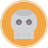 Skull Flat Multi Circle Icon vector
